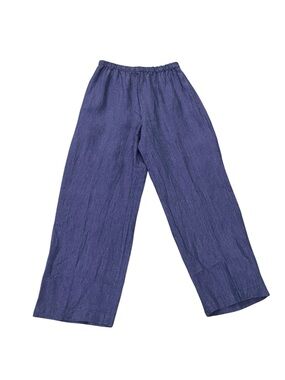 Eileen Fisher pull on Irish linen purple pants size XS